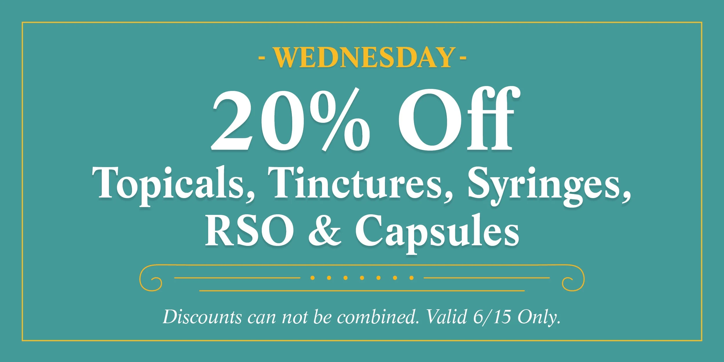 Wednesday 25% Off Select Products